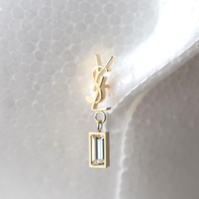 サンローラン ピアス レディース ゴールド YSL モノグラム 片耳