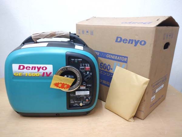 【未使用】Denyo/デンヨー 1.6kVA インバーター発電機 GE-1600SS-IV / ガソリンエンジン 11193