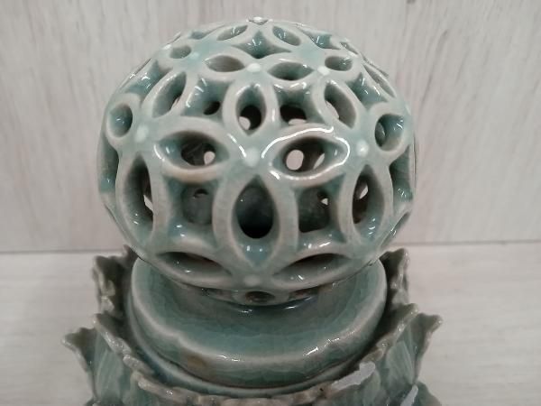 香炉 青磁 三足 海剛 - メルカリ