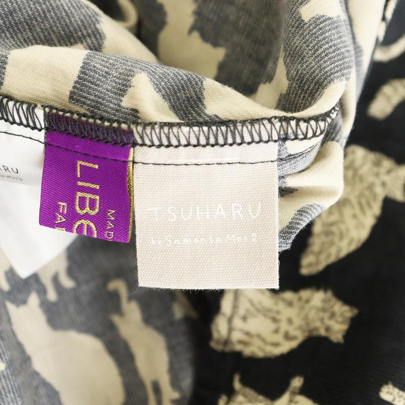 TSUHARU【Liberty】Meow柄細コールワンピース 【公式通販】