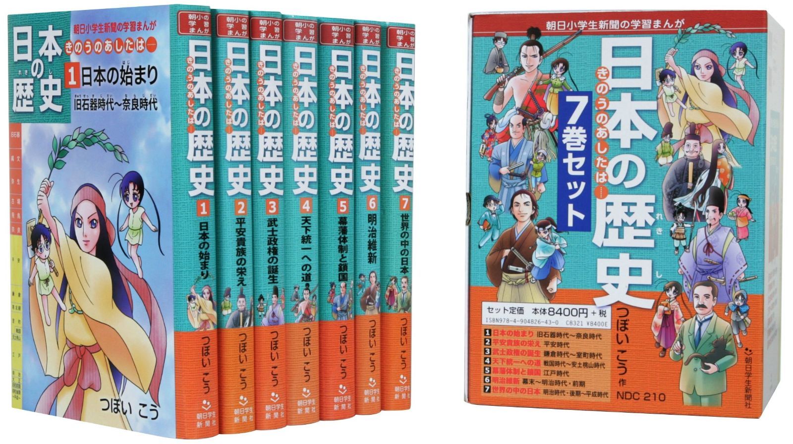 日本の歴史きのうのあしたは……(7巻セット) (朝日小学生新聞の学習まんが)