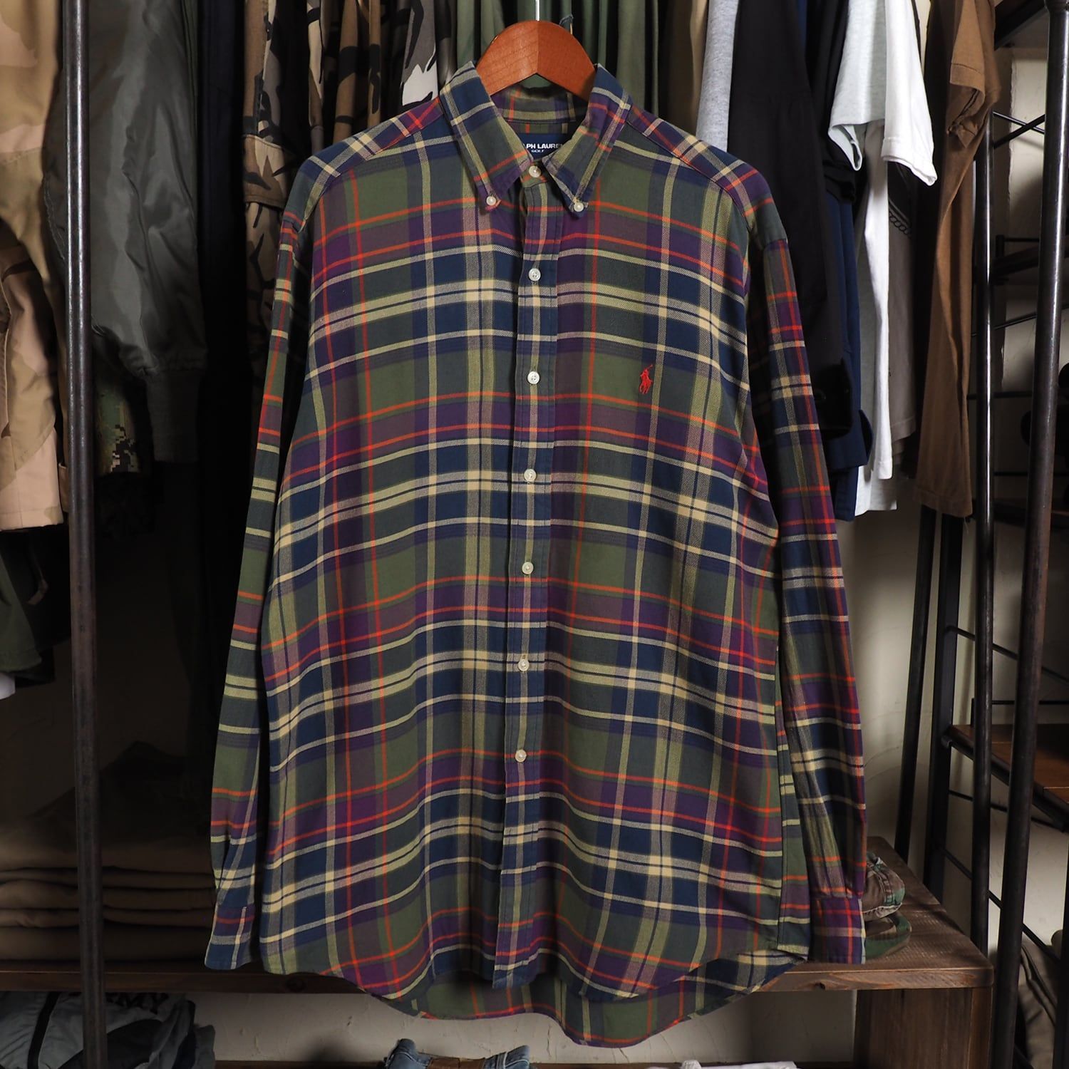 Ralph Lauren ラルフローレン シャツチェック M ビンテージ ボタンダウン