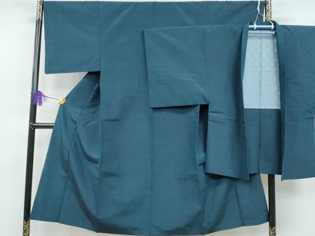 平和屋着物□男性 紬 アンサンブル 色無地 百入茶色 正絹 逸品  