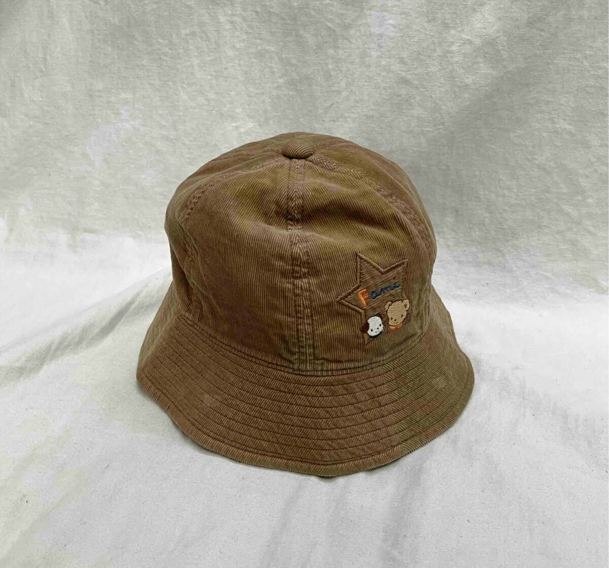 familiar ファミリア 子供 キッズ ハット 帽子 ブラウン茶色 綿 刺繍