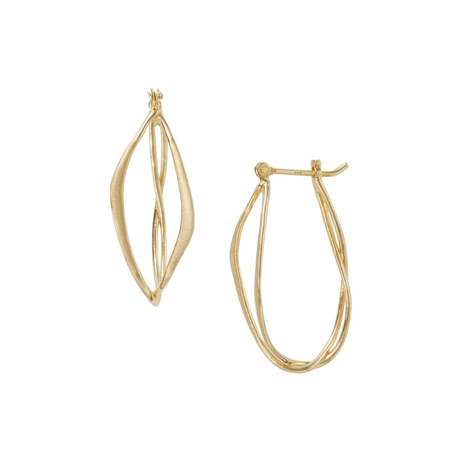 アガット ゴールド フープピアス agete アガット K10 ゴールド フープ