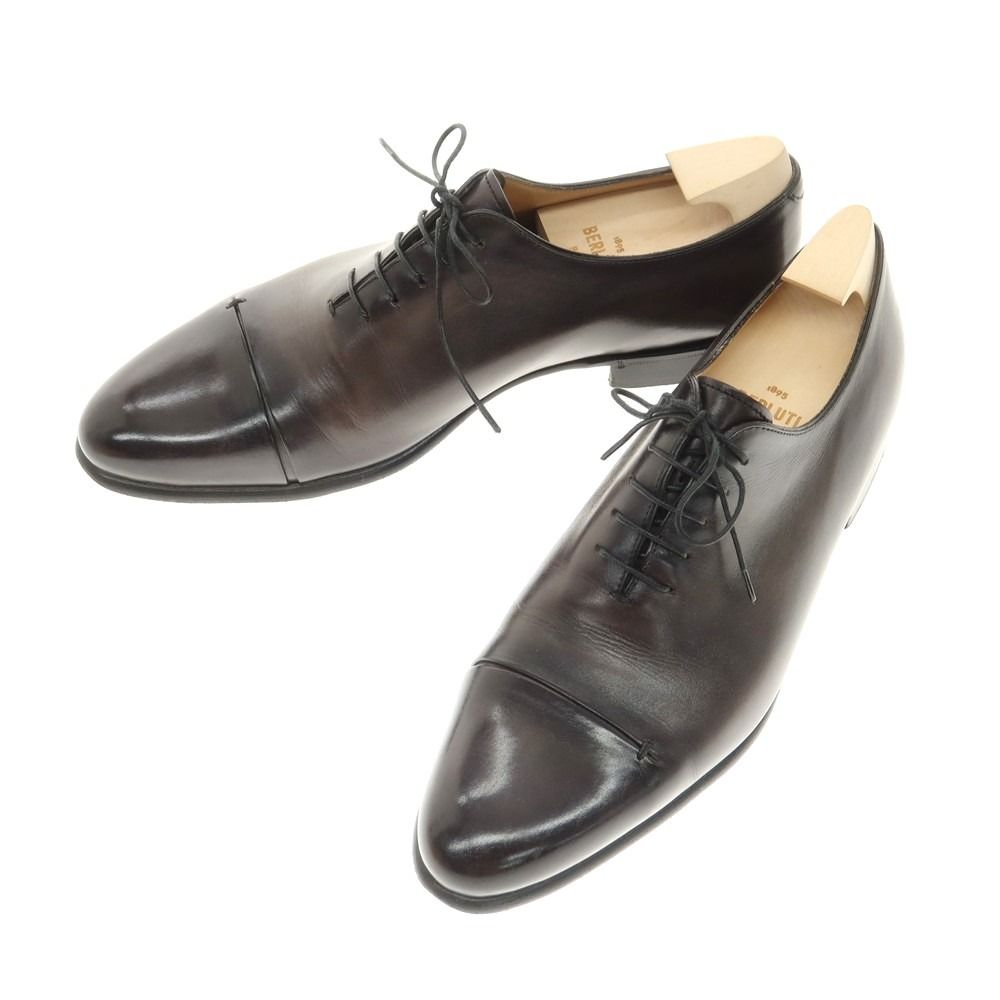 ベルルッティ Berluti ガスパール ガレ ホールカット ドレスシューズ ブラックカーキ サイズ7 メンズ