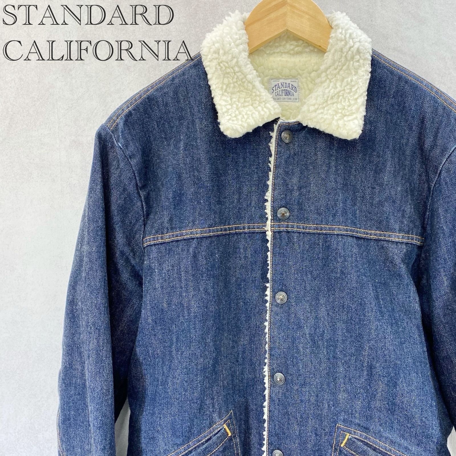 美品 STANDARD CALIFORNIA スタンダードカリフォルニア SD DENIM BOA JACKET デニムボアジャケット デニムジャケット  MEDIUM INDIGO メンズ - メルカリ