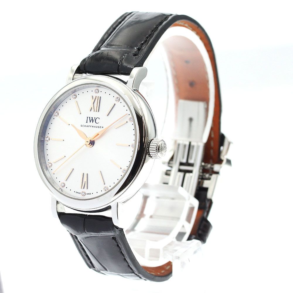 IWC IWC SCHAFFHAUSEN IW357411 ポートフィノ オートマティック 34 12Pダイヤ 自動巻き レディース _914034