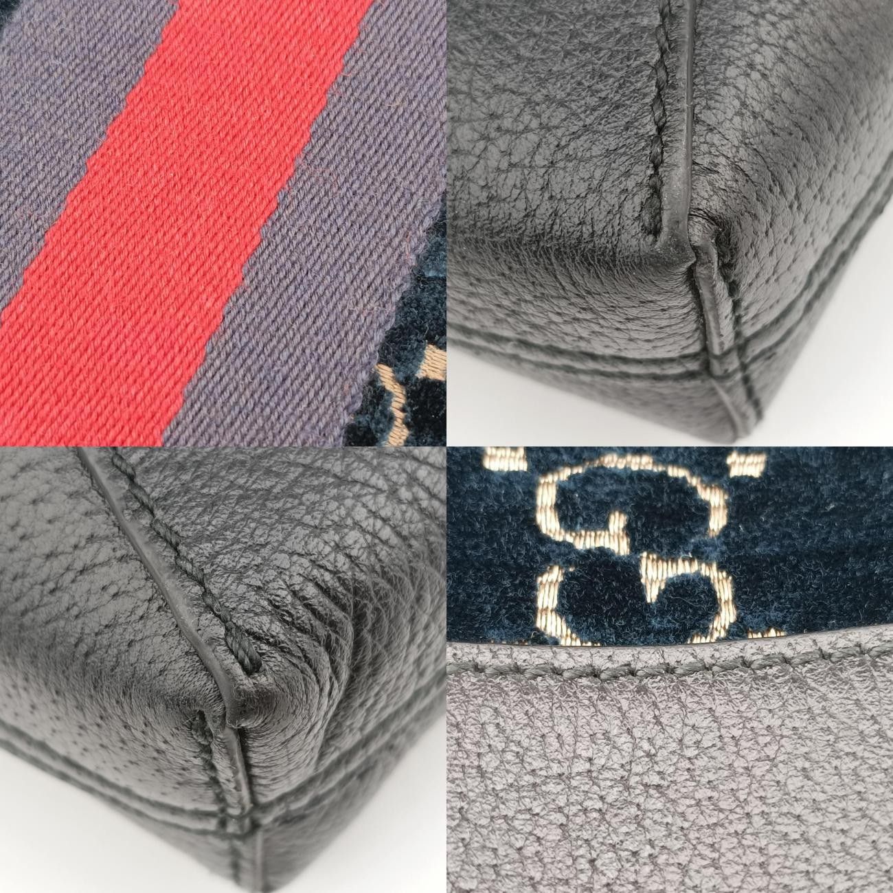 GUCCI グッチ レザー ベレー グッチGucciプリントマルチカラーベロア×レザー523781C028875727