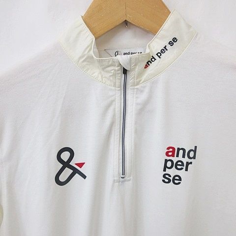 アンパスィ and per se シャツ ゴルフ ハーフジップ ハイネック 長袖