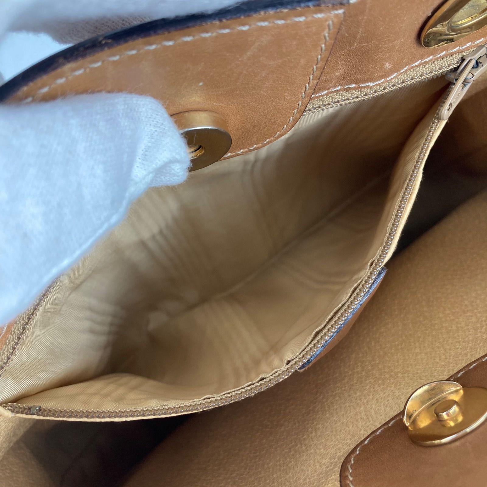 CELINE セリーヌ バケツ型 ショルダーバッグ トートバッグ ベージュ 