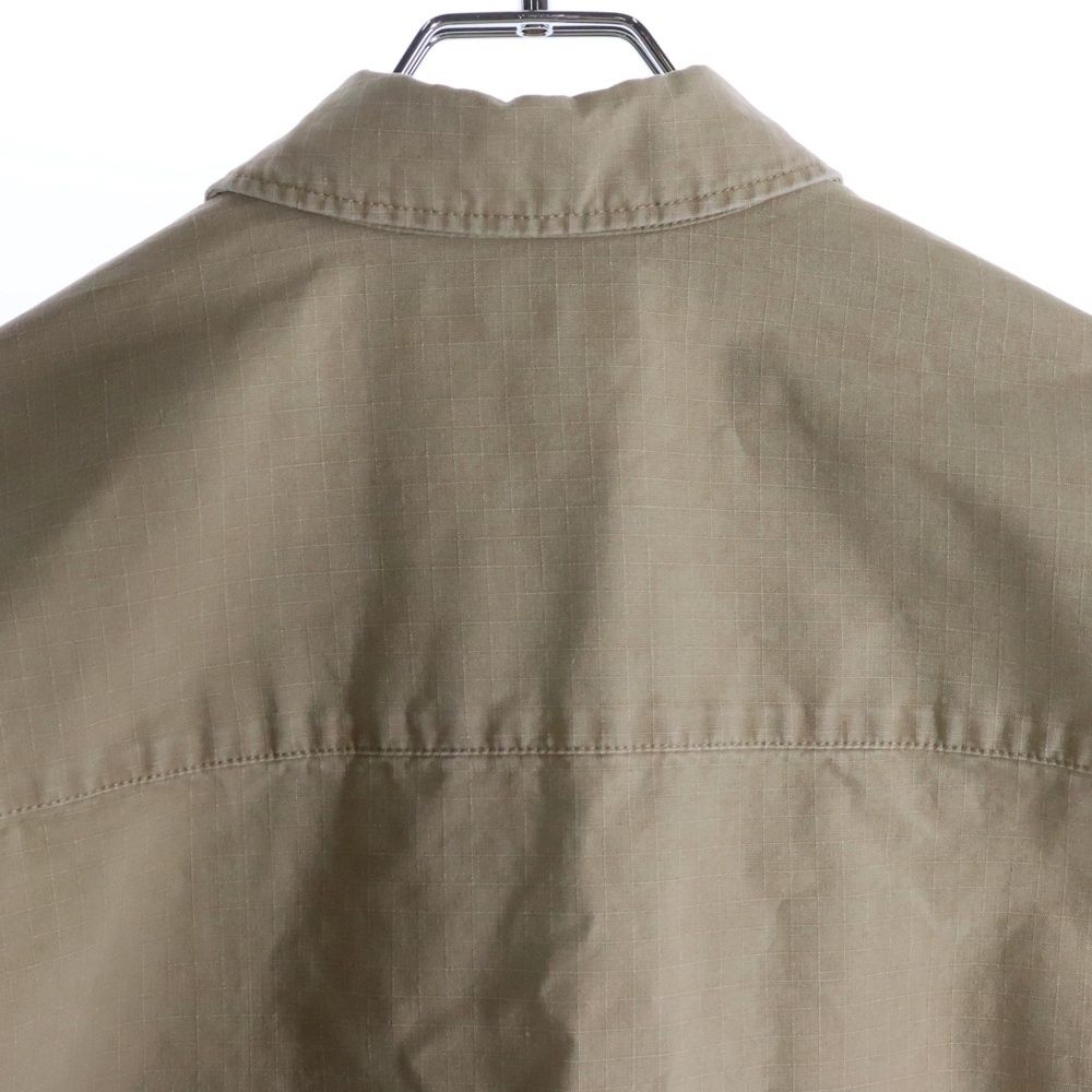 バレンシアガ 20 AW リップストップ コクーンシャツ ベージュ 642306 ストライプ デイリーウェア