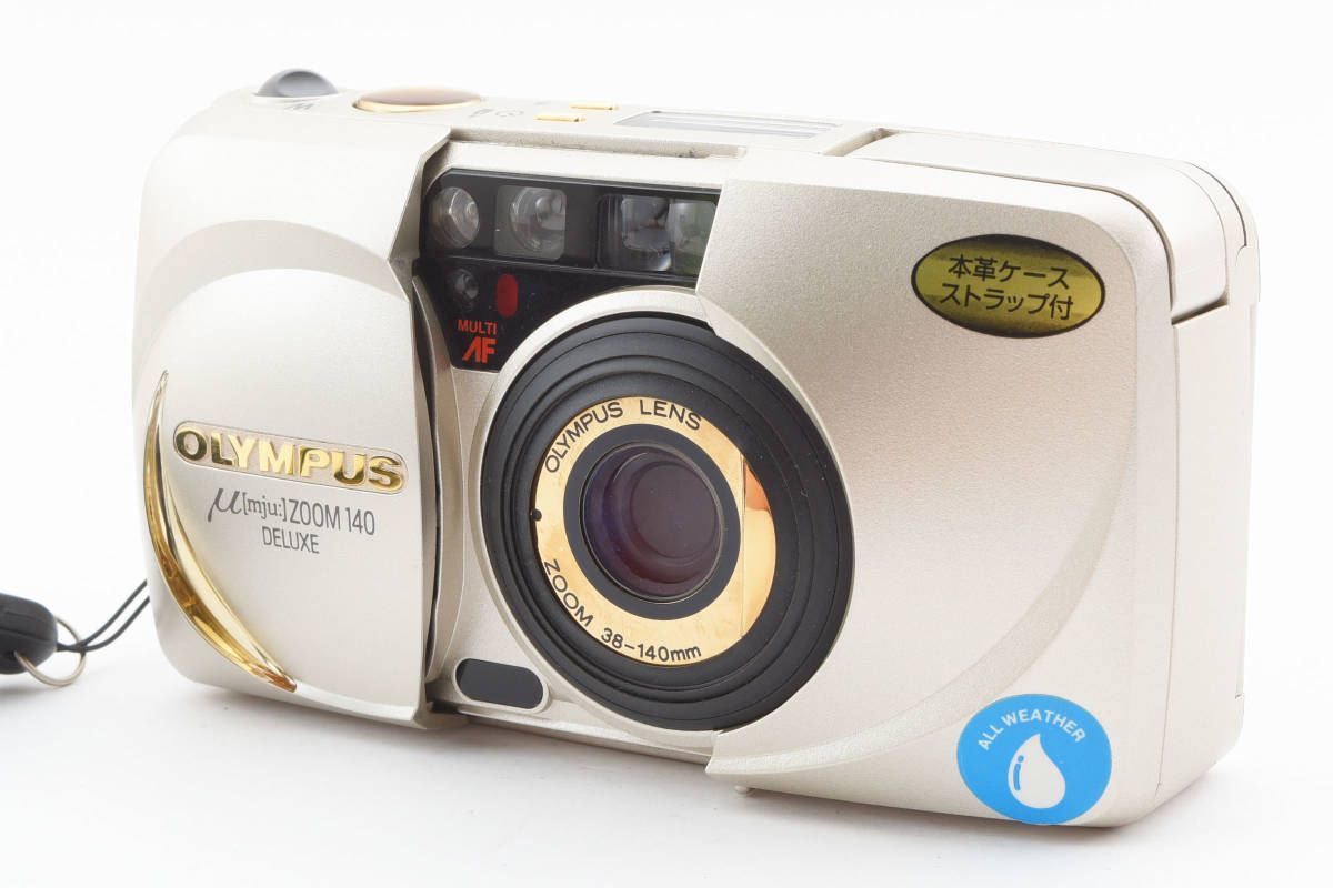 ☆美品☆完動品☆ OLYMPUS μ mju ZOOM deluxe140 ケース、リモコン