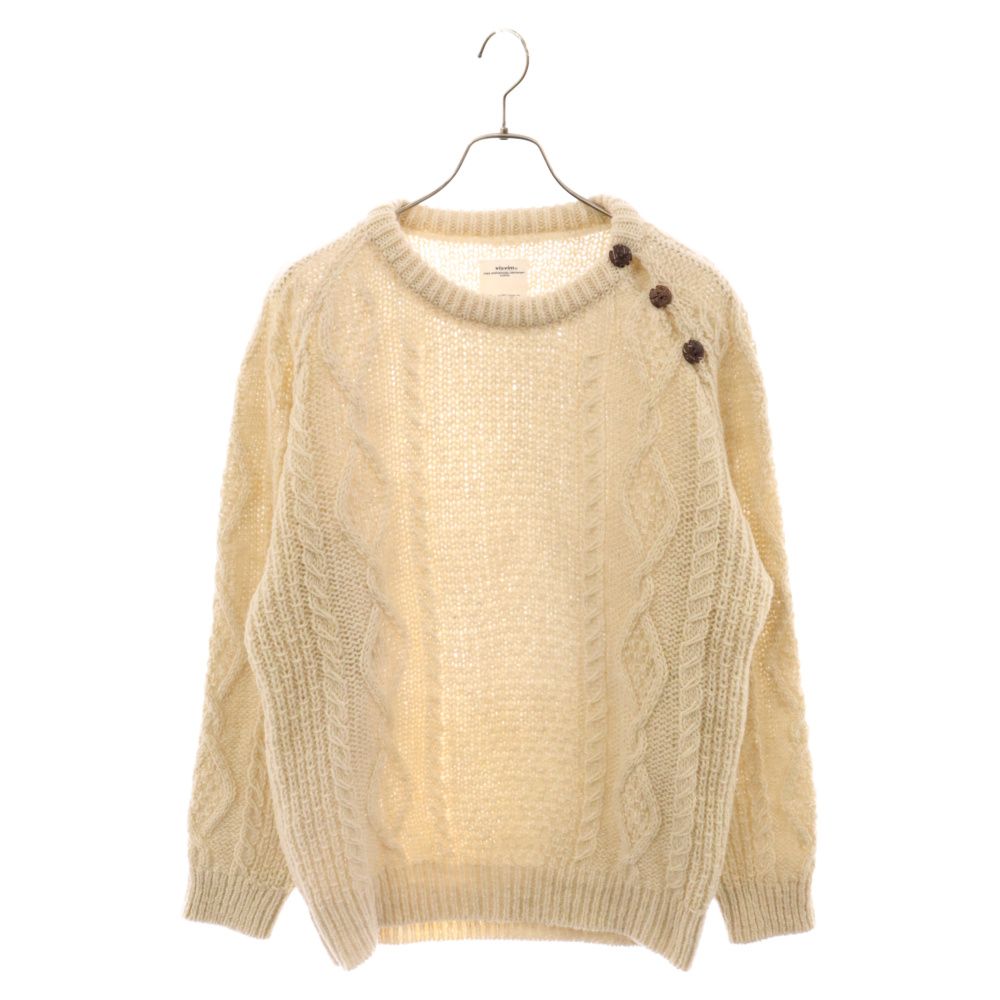 VISVIM (ヴィスヴィム) 20AW BOLLARD CREW KNIT ボラード クルーネック ニット 長袖セーター アイボリー 0120205012005
