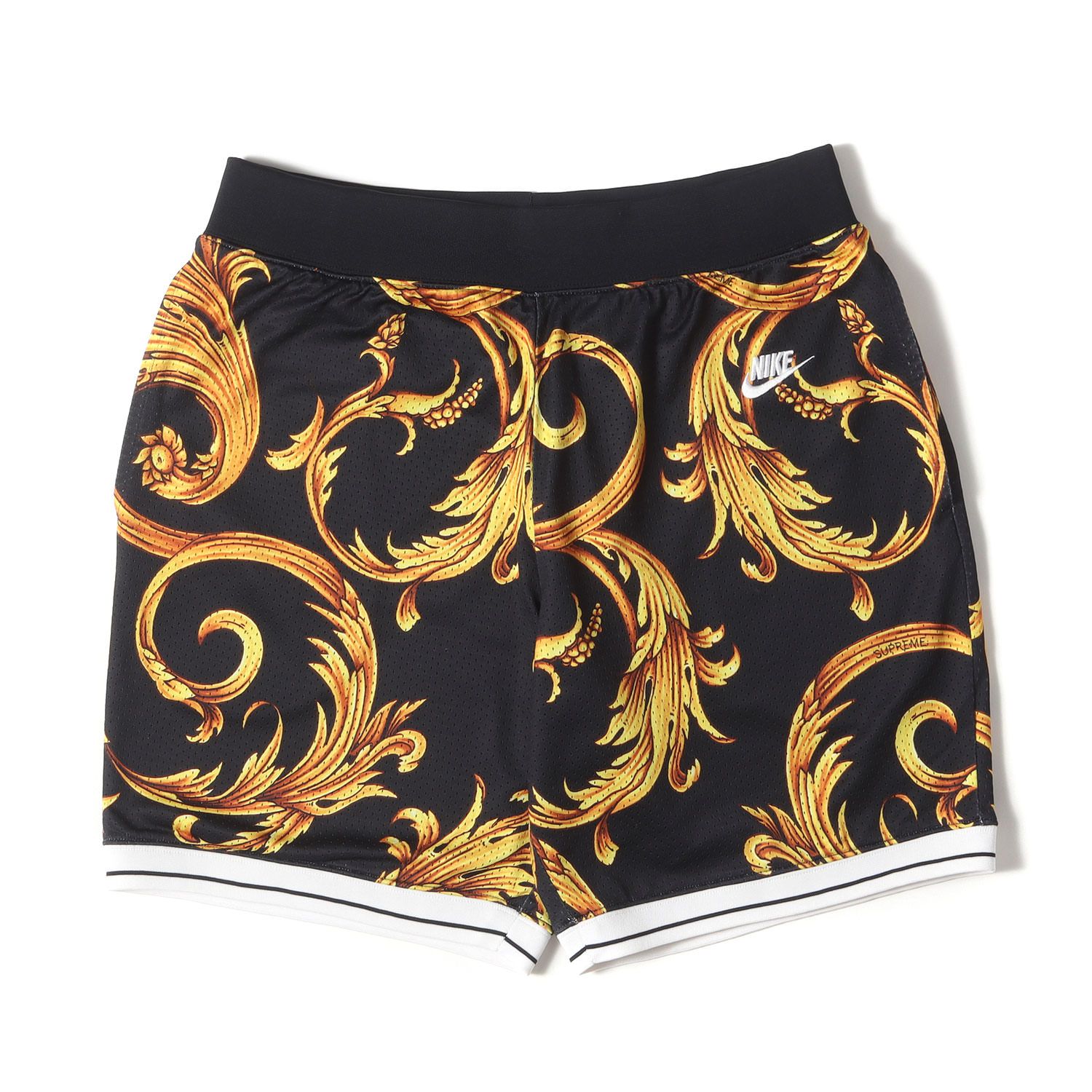 Supreme シュプリーム パンツ サイズ S | NIKE ヴィクトリア柄 バスケショーツ Basketball Short | ブラック 黒 | ボトムス ショートパンツ | コラボ メンズ