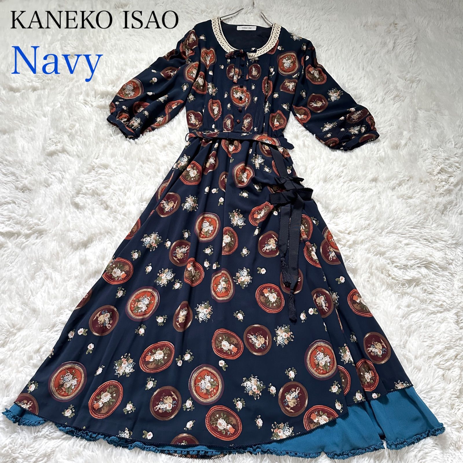 INGEBORG　ロングワンピース　花柄　カネコイサオ　ビンテージ KANEKO ISAO カネコイサオ ロングワンピース 花柄 総柄｜Yahoo