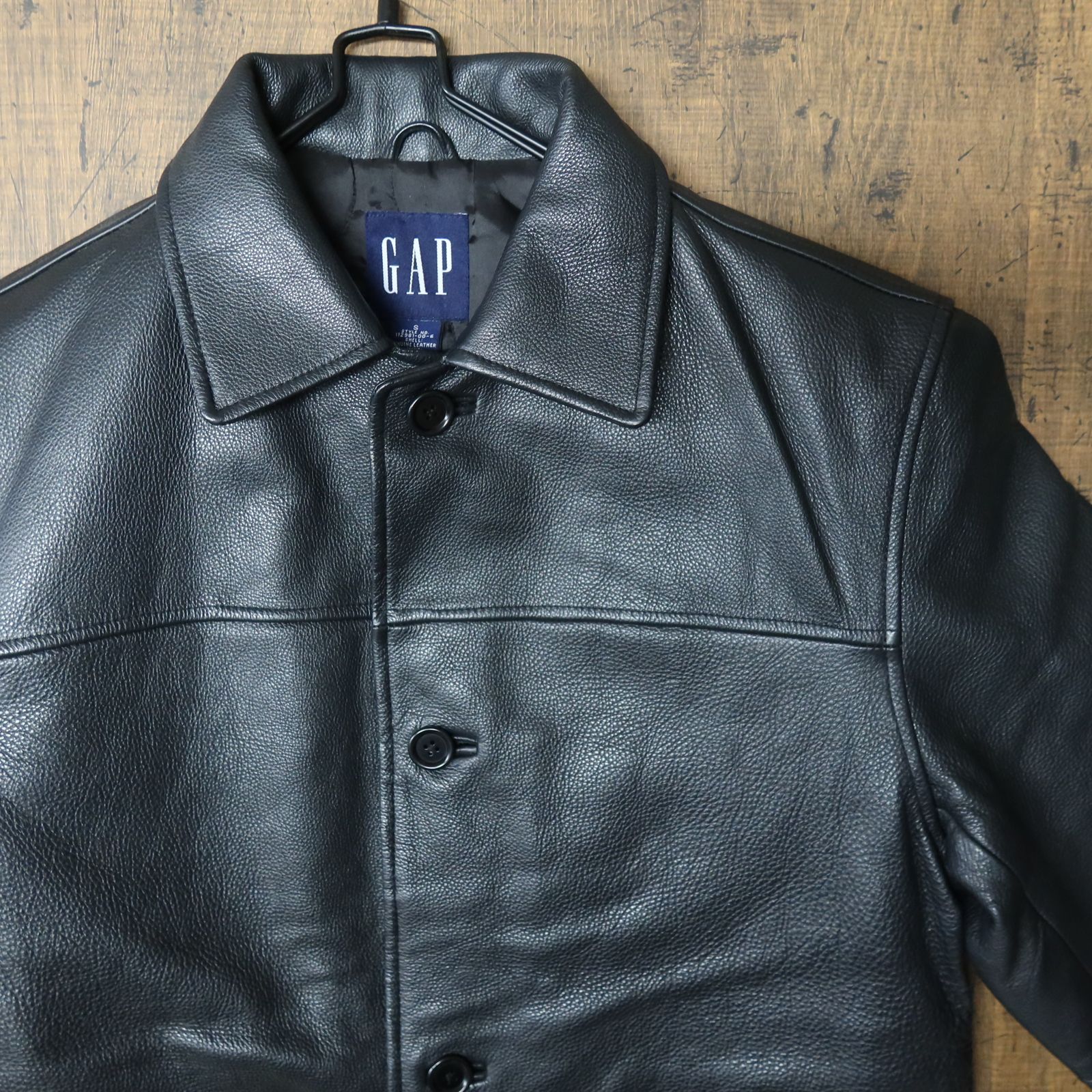 90s Vintage US古着☆GAP ギャップ レザーコート 牛革 オールド 希少 