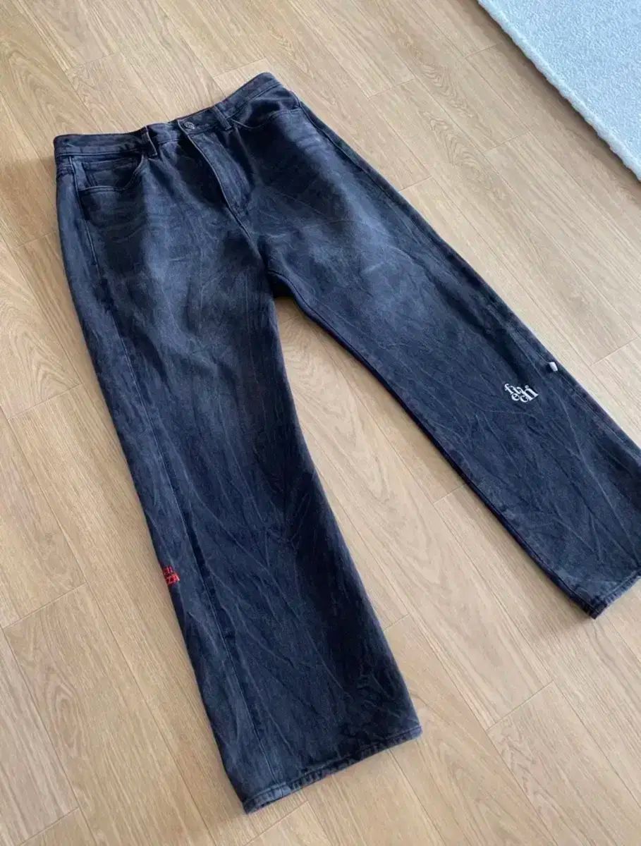 M フェッチサンデー fetch ブラックデニム ストレート デニム