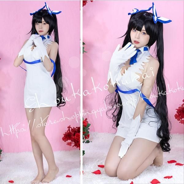 ダンジョンに出会いを求めるのは間違っているだろうか風 ヘスティア コスプレ衣装 ウィッグcosplay 変装 仮装 ハロウィン イベント 撮影 祭