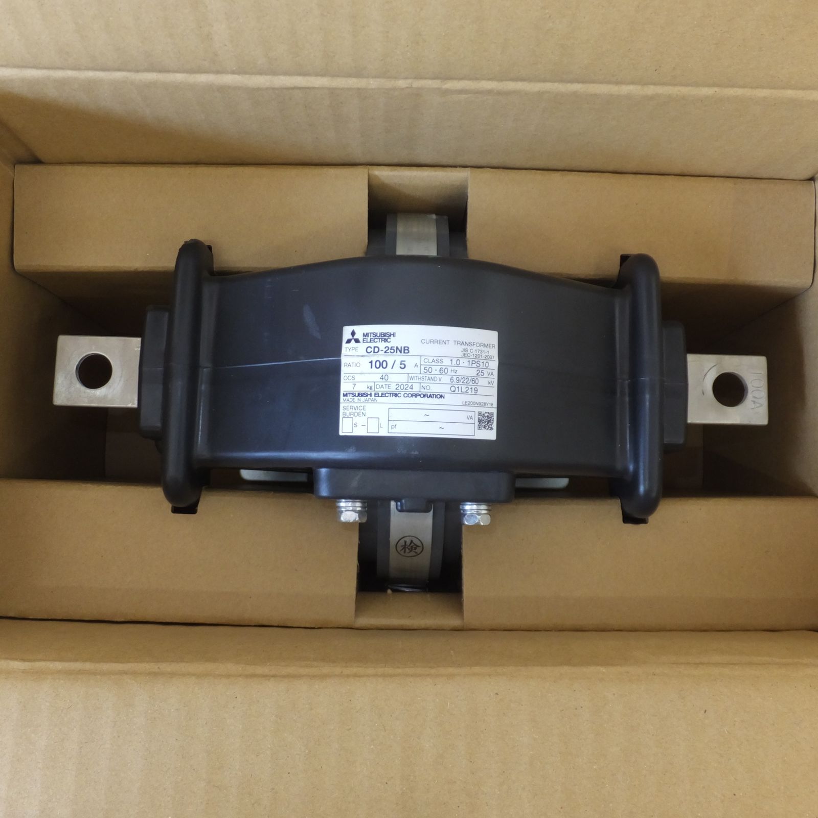 三菱電機 MITSUBISHI 計器用変成器 変流器 電力管理用計器 CD-25NB RATIO 100|5A