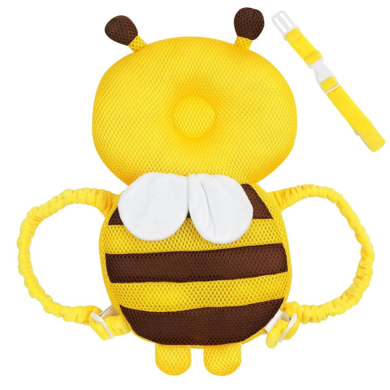 【新着商品】クッション メッシュ ハチさんリュック ヘッドガード ごっつん防止 可愛いすぎる転倒防止リュック ベビーヘッドガード リュック L. 赤ちゃん 転倒防止 【2021年紐修正版】