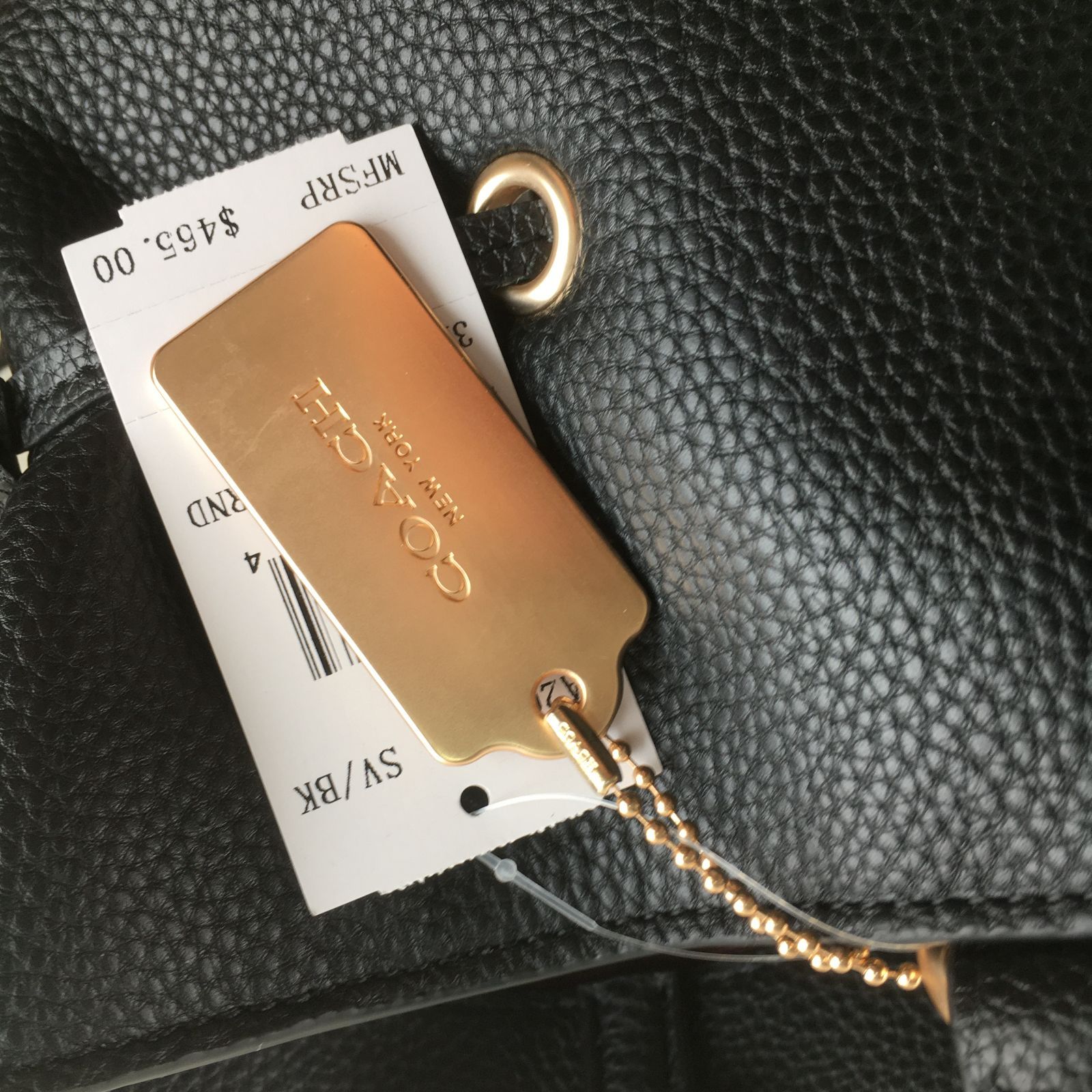 新品未使用 コーチ バッグ COACH ぺブルレザー ホース アンド キャリッジ アンディ トート ロゴ トートバッグ ブラック CA200 -  メルカリ