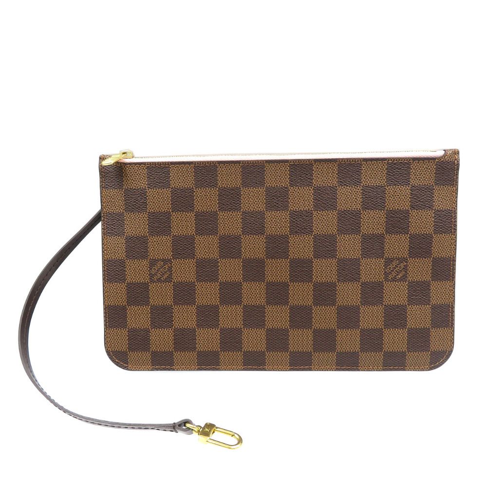 美品 ルイヴィトン ダミエ ローズバレリーヌ ネヴァーフルポーチ MM/GM用 ポーチ バッグ 0159 LOUIS VUITTON