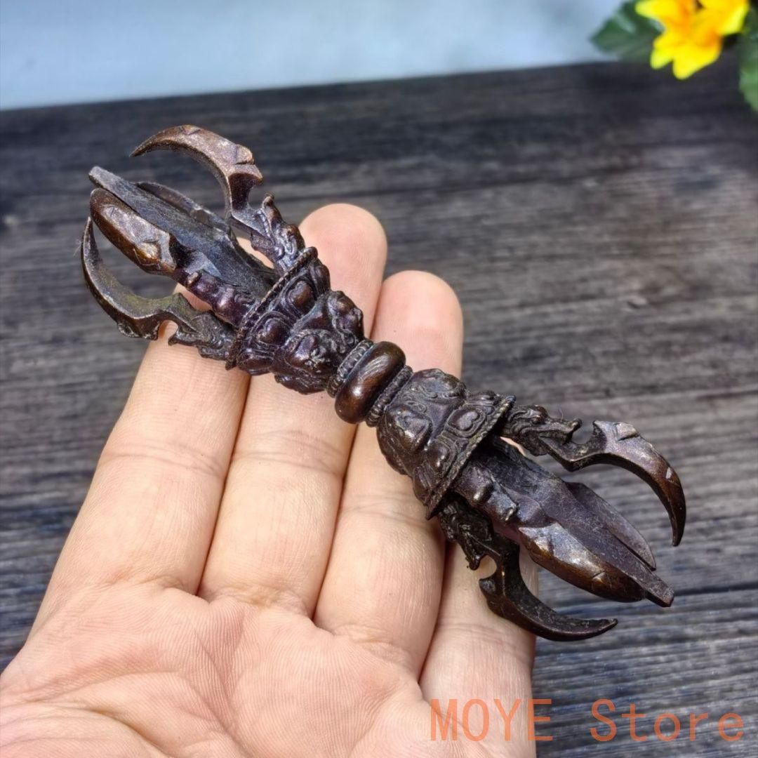 銅 細工 密宗多傑金剛法器 金剛杵 降魔杵 辟邪 開運風水 招財 置物