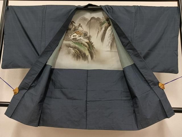 平和屋着物○男性 本場村山大島紬 アンサンブル 亀甲絣 正絹 逸品