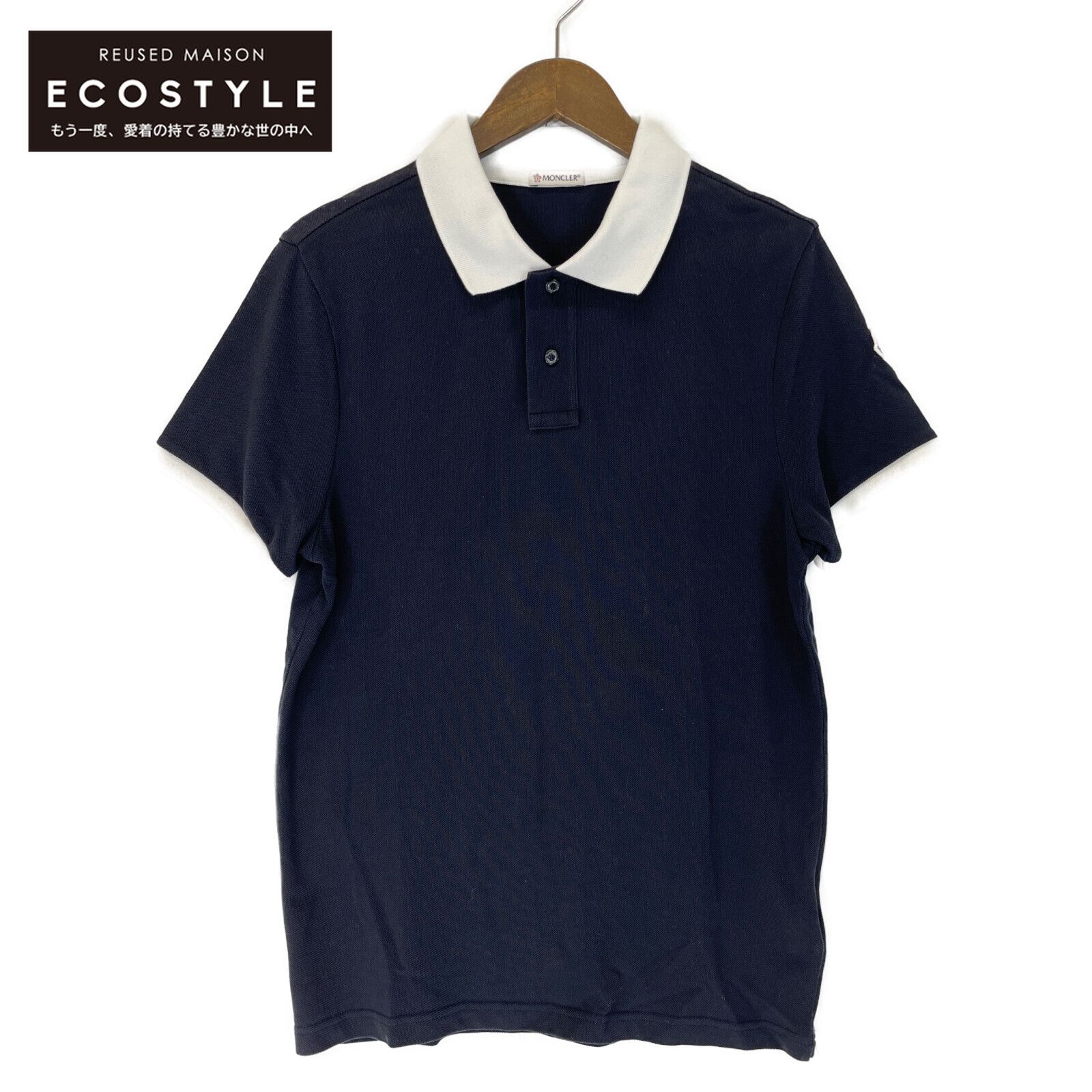 MONCLER モンクレール ネイビー MAGLIA POLO MANICA CORTA 半袖ポロシャツ M