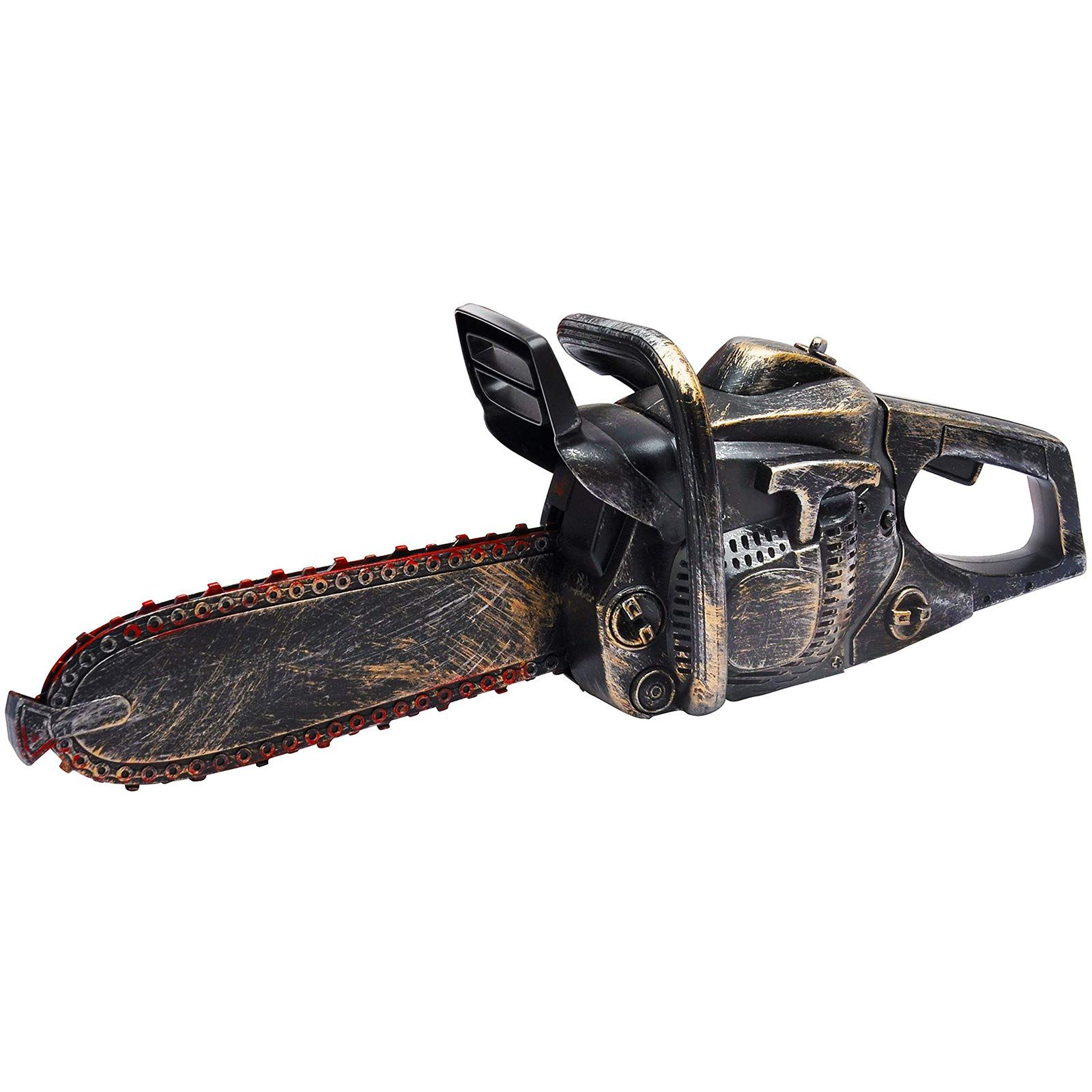 16インチ Bloody Rusty 電動チェーンソー - 電池式チェーンソー 虐殺 ロールプレイアクセサリー モーション-サウンドエフェクト付き ハロウィンコスプレ小道具 装飾用