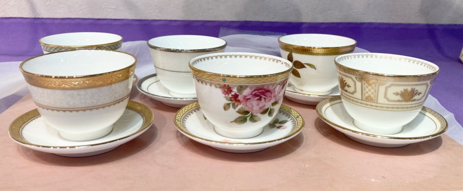 新品】ノリタケ アジアンティー碗皿 6客 アソートセット Noritake 