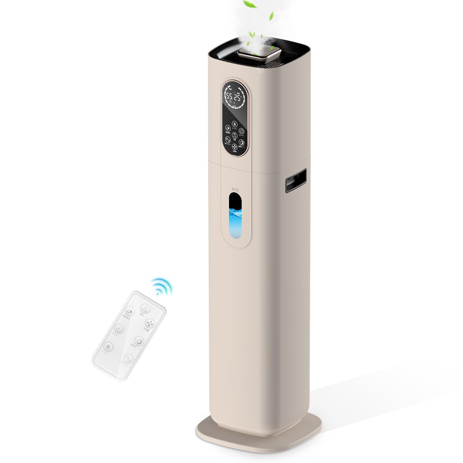 新着商品 2025 加湿器 ハイブリッド 加熱式加湿器 タワー型 事務所|家庭用加湿器 自動湿度調整 4重浄化 睡眠モード 液晶パネル 6段階加湿量調節可 静音稼働 省エネ 遠隔制御 リモコン付き 空焚き防止