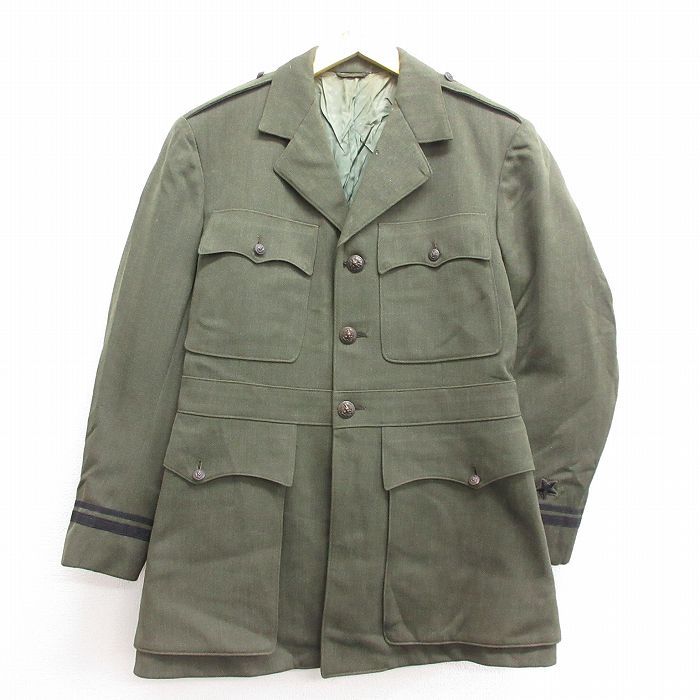 L/古着 長袖 ビンテージ ミリタリー ジャケット 将校服 メンズ 50s 