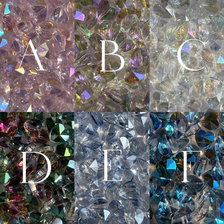 クリスタルガラスビーズ 1セット10個入り125円