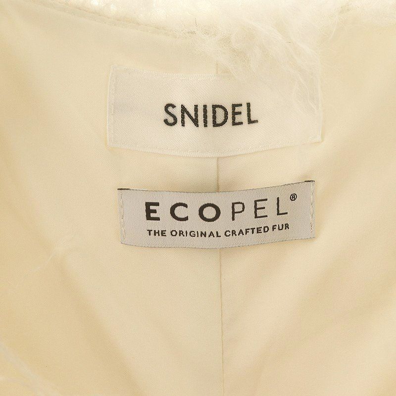 スナイデル SNIDEL 24AW フェイクファージレ ベスト クロップド F アイボリー ブラック /ES ■OS レディース スナイデル SNIDEL 24AW フェイクファージレ ベスト クロップド
