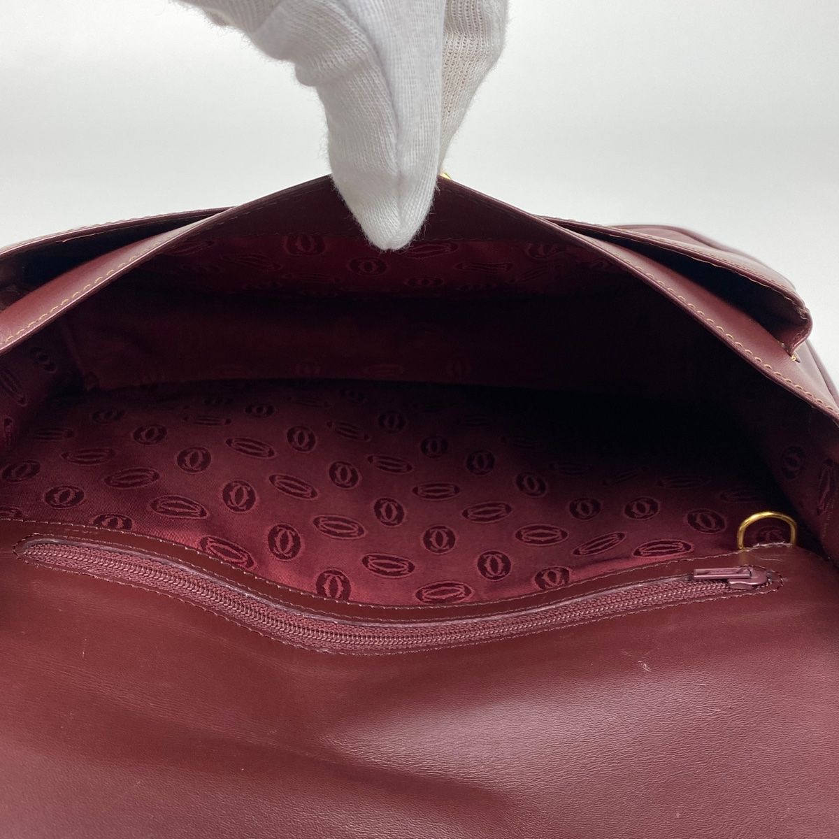 カルティエ Cartier ショルダーバッグ マスト　ボルドー　レッド カルティエ CARTIER マストライン ショルダーバッグ マストドゥ
