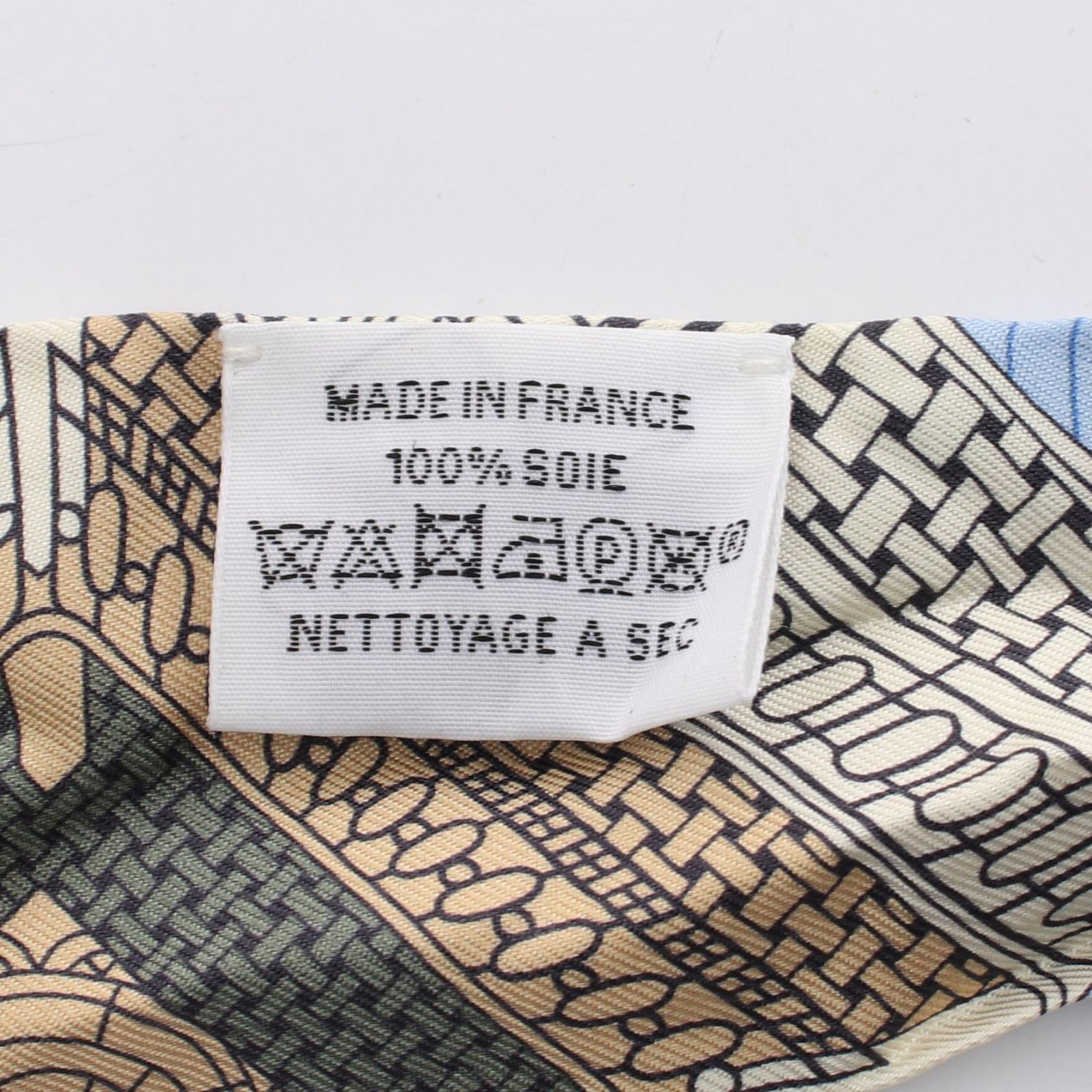 エルメス HERMES スカーフ ツイリー OBJETS DE CURIOSITE ブルー系