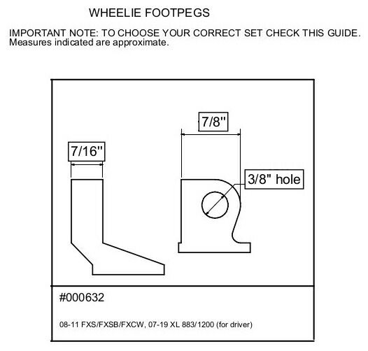 WHEELIE フットペグ：ブラック＆オレンジ