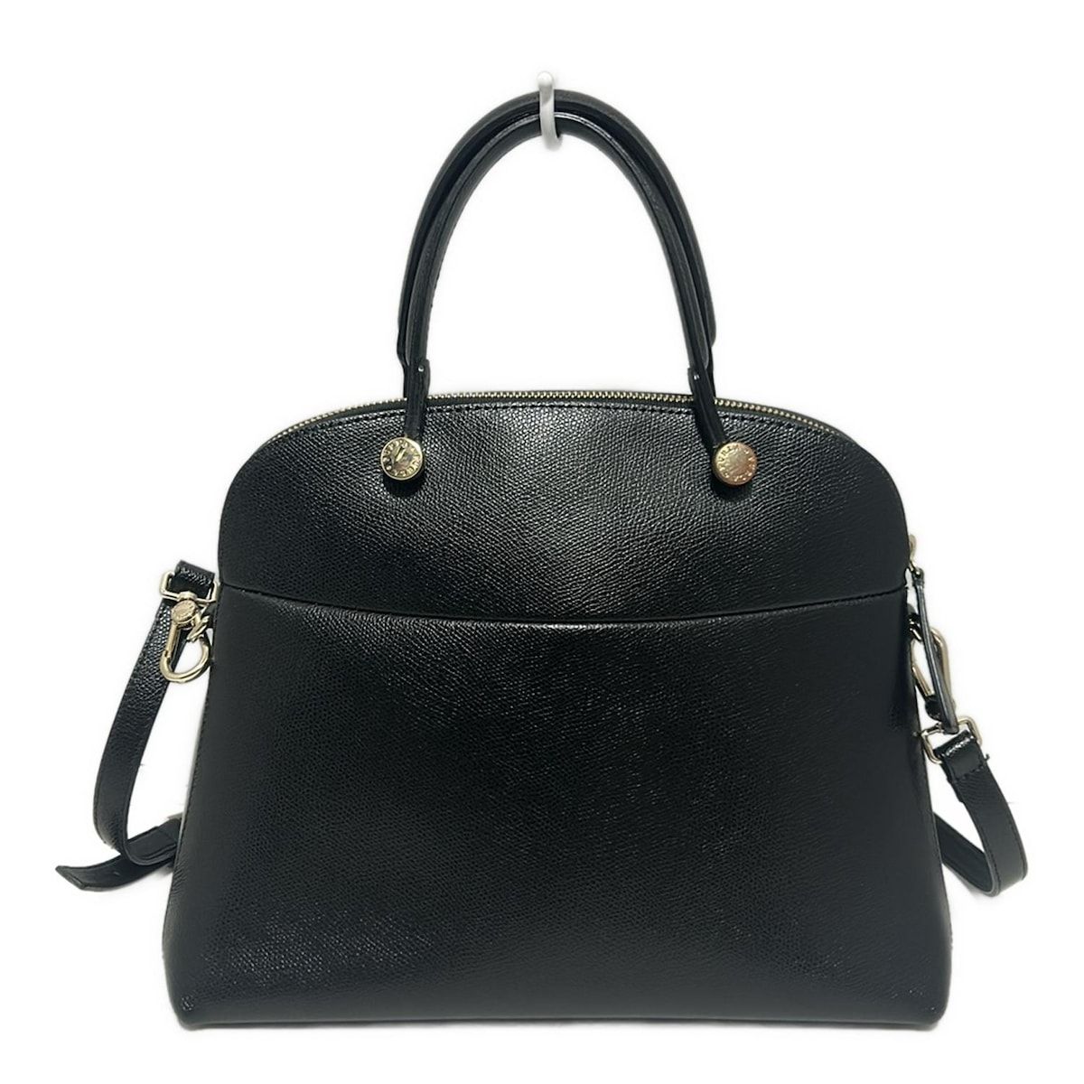 FURLA(フルラ) ハンドバッグ パイパー 黒 レザー - メルカリ