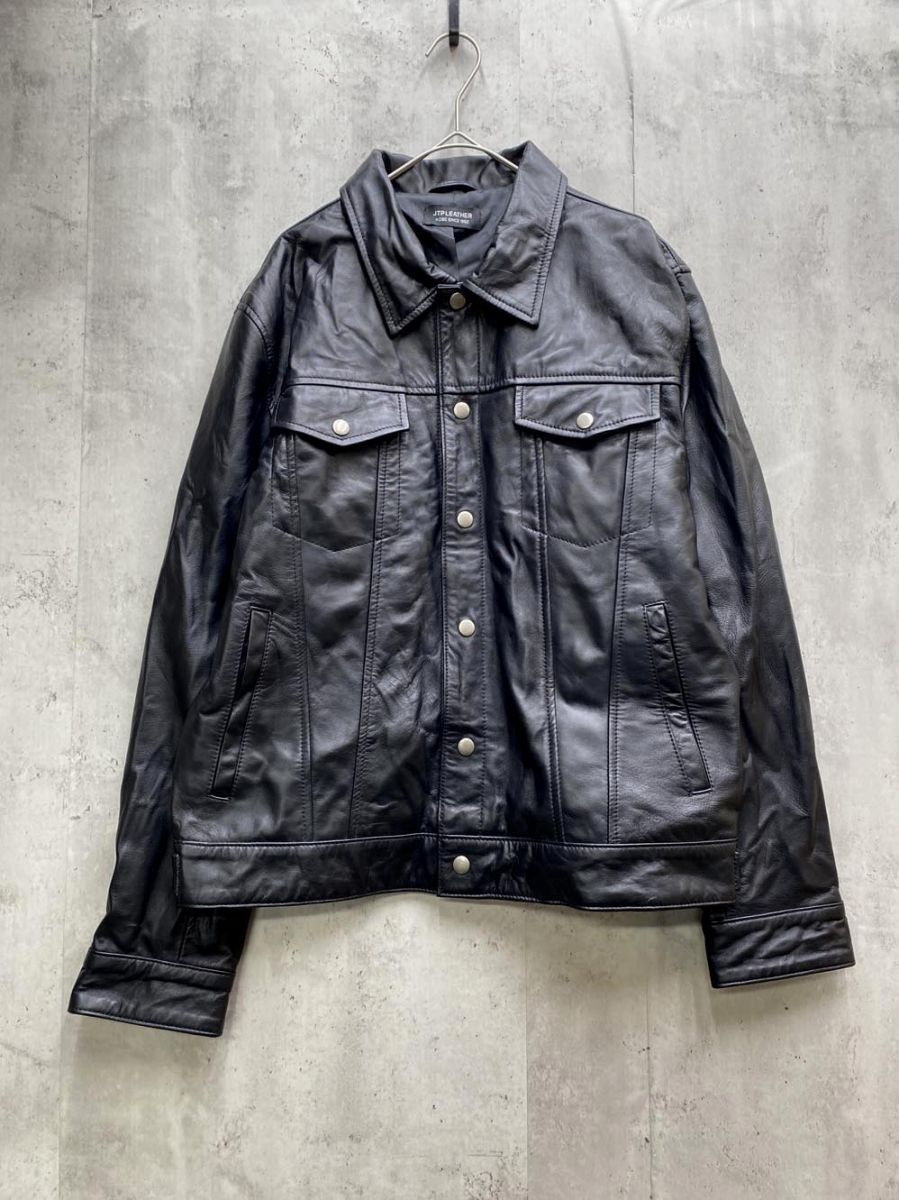 JTP LEATHER レザージャケット 黒 美品 羊革 本革 JTPLEATHER JTP