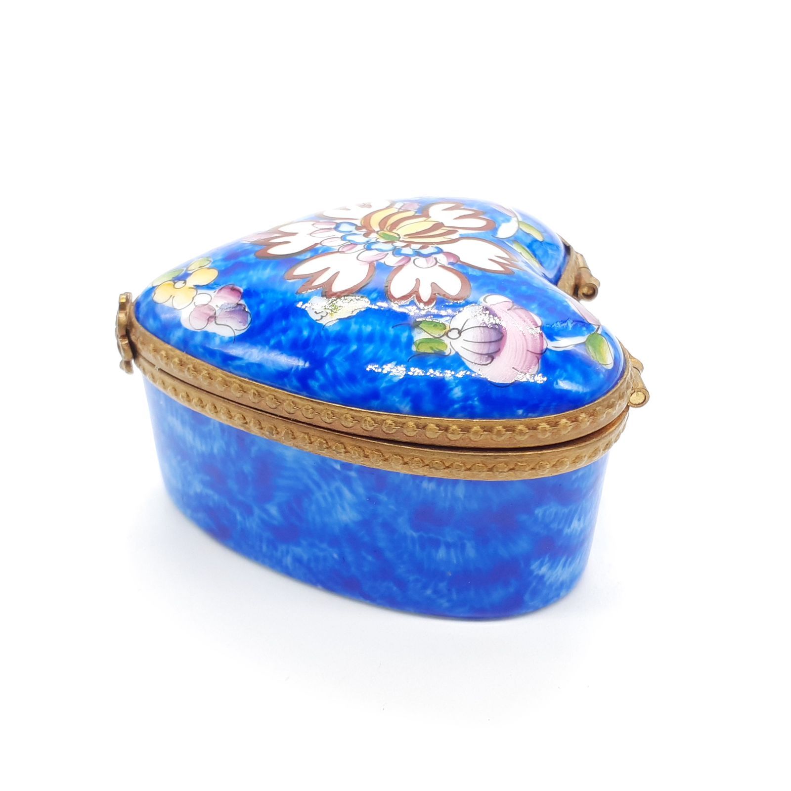 LIMOGES リモージュボックス フランス エナメル 小物入れ ブルー