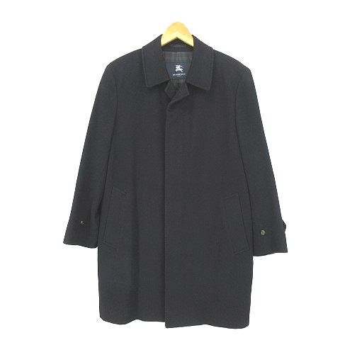 バーバリー　ロンドン　ステンカラーコート　ブラック　Mサイズ　カシミヤ　アンゴラ バーバリー ロンドン ステンカラーコート ブラック Mサイズ カシミヤ