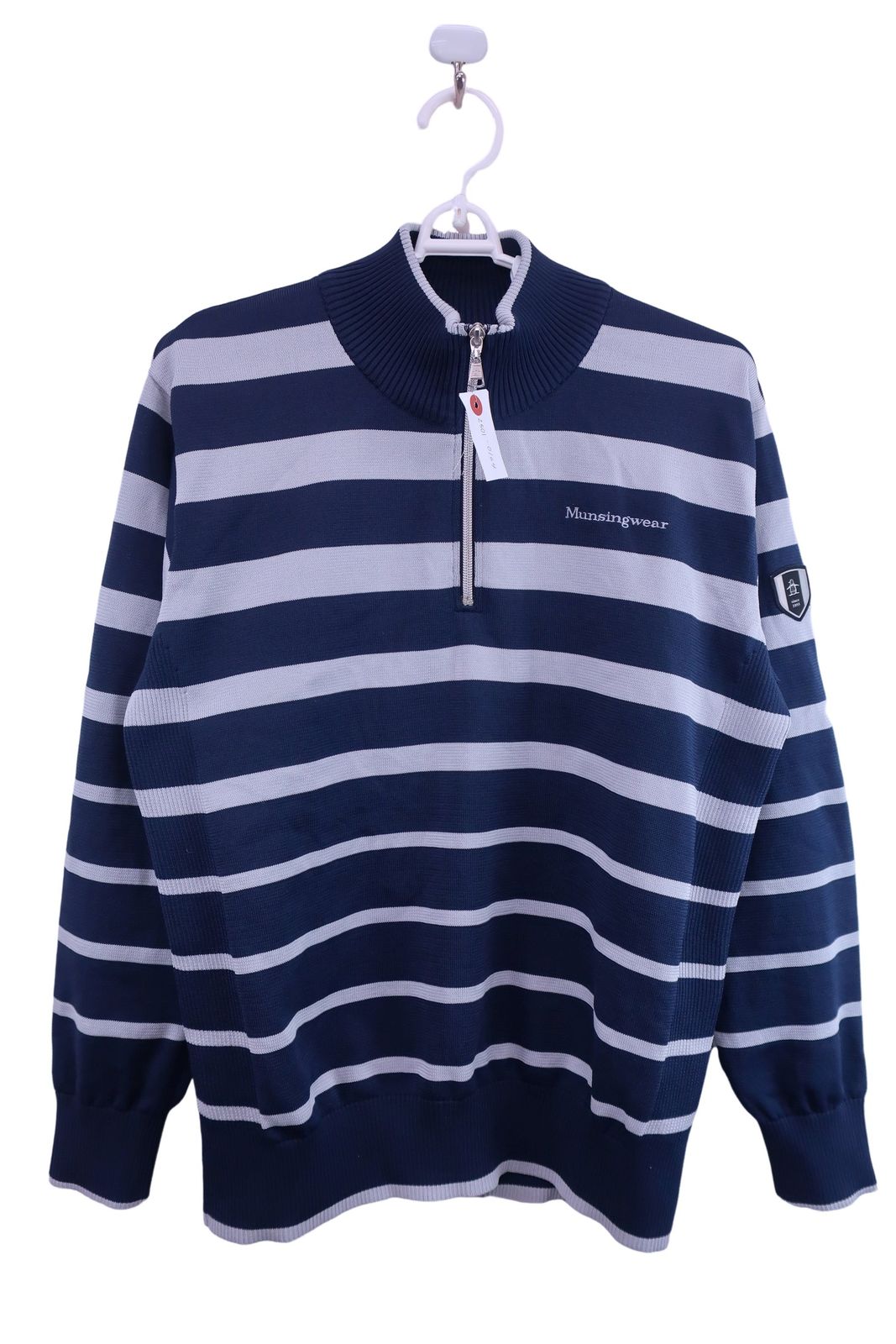 MUNSING WEAR マンシングウェア ハーフジップ ニットセーター レッド系