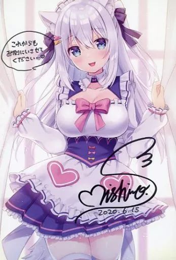 中古】ポストカード 姫咲ゆずる描き下ろし 白雪みしろ直筆サイン