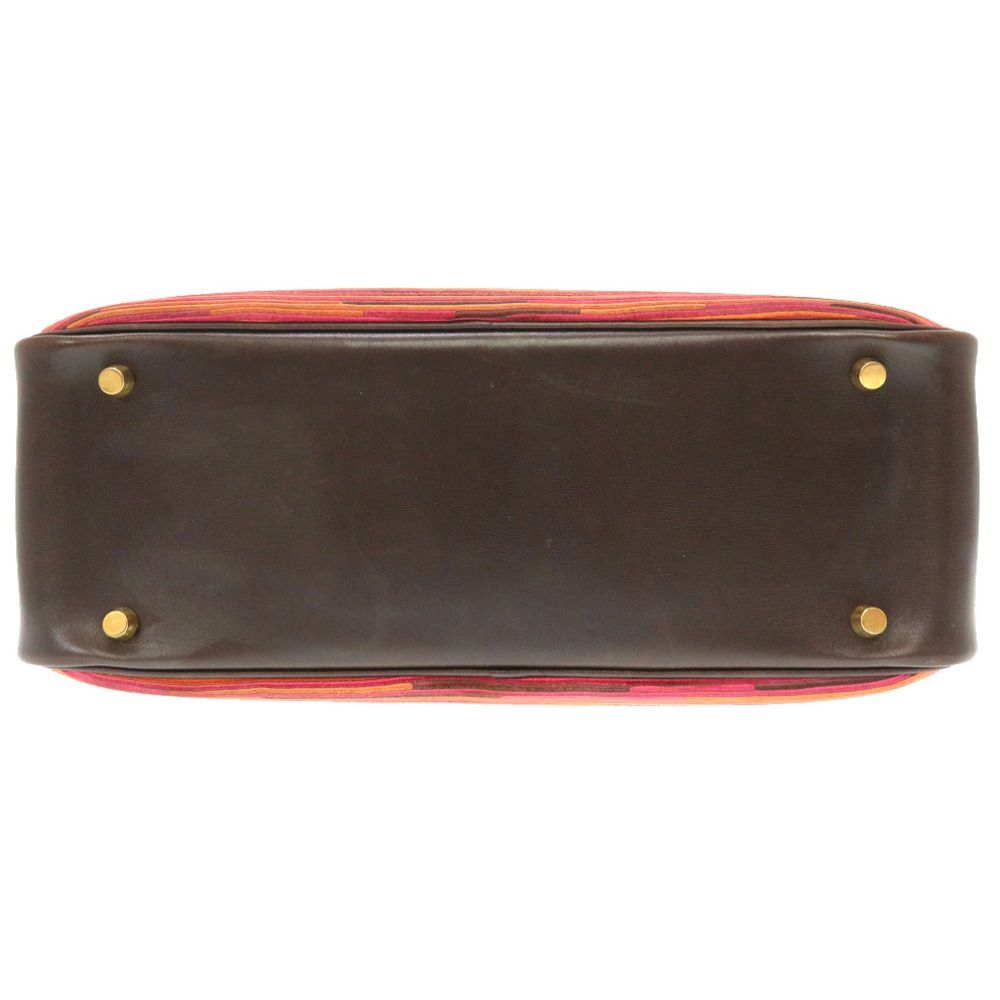 美品 エルメス プリュム32 ヴィブラート ボックスカーフ ハバナ  