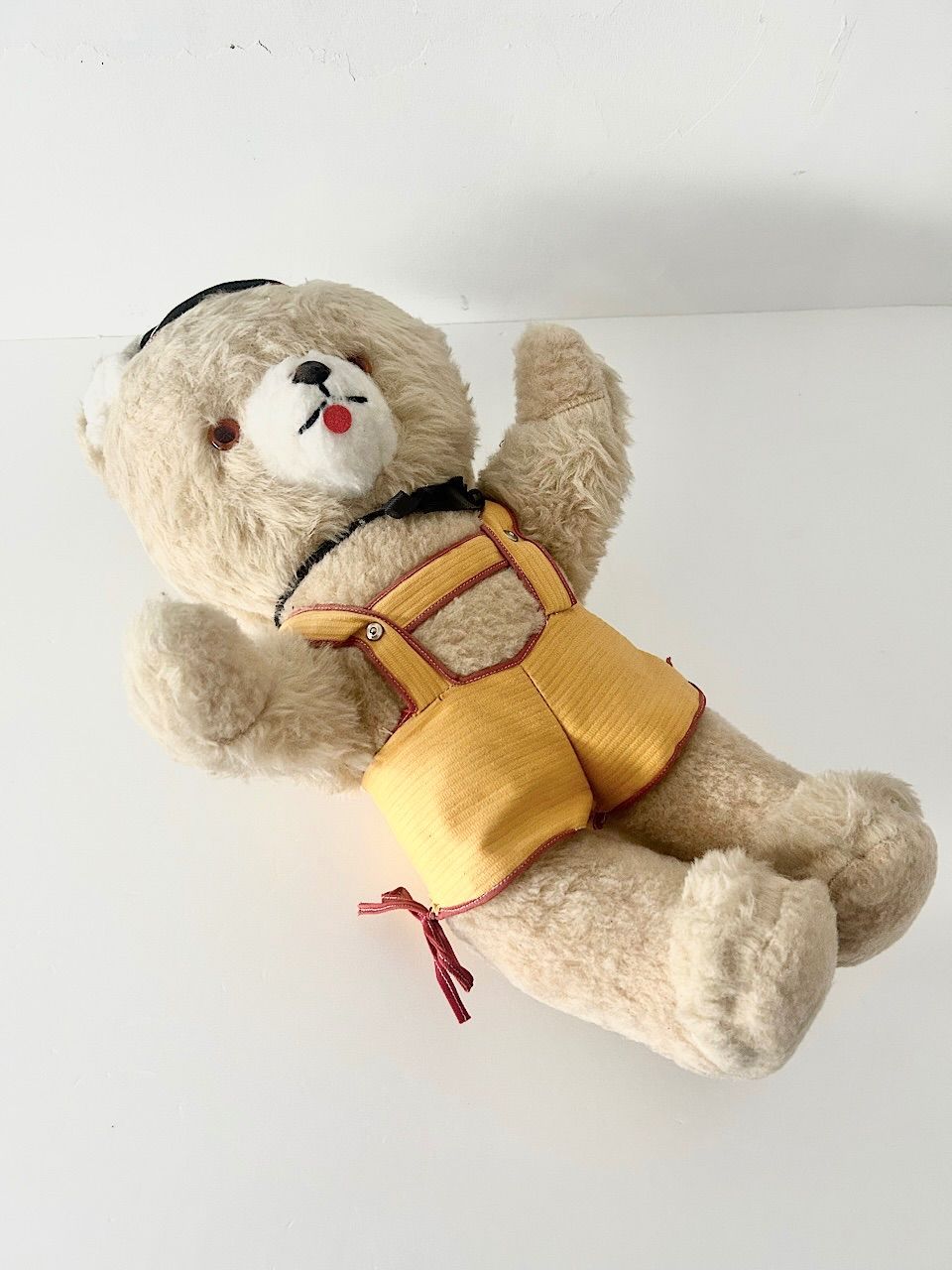 Germany Vintage】ぬいぐるみ ベア サロペット 帽子 - メルカリ