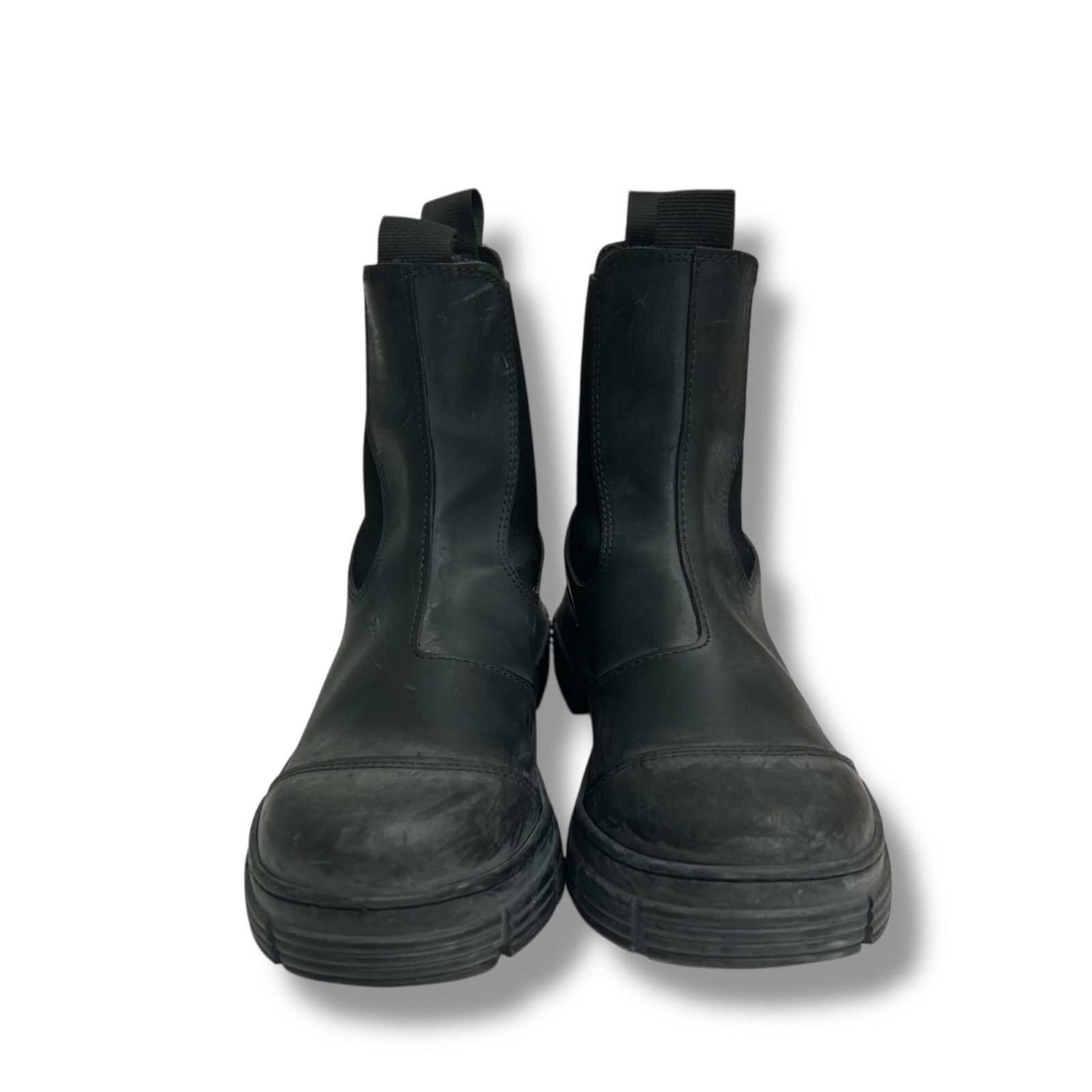 GANNI リサイクルサイドゴアブーツ 37 ブラック ガニー