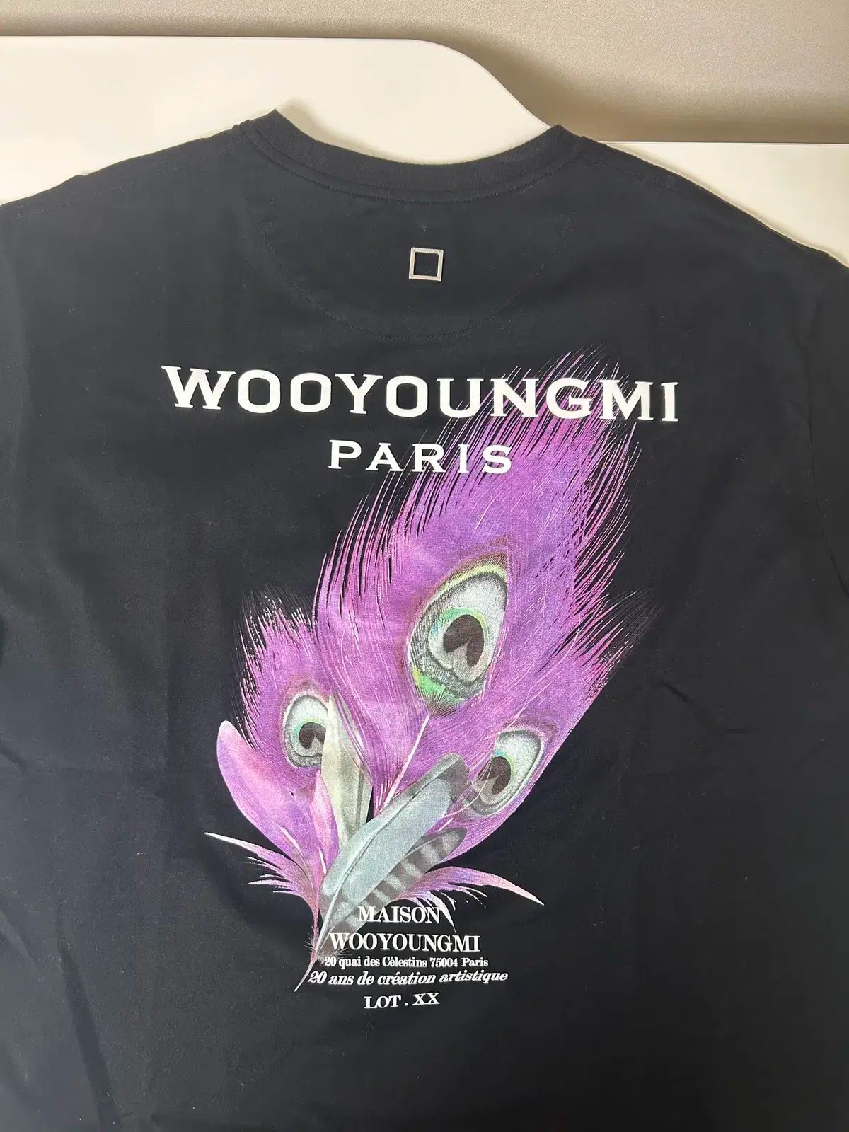 23SS WOOYOUNGMI(ウーヨンミ) フェザー バックロゴ Tシャツ 46