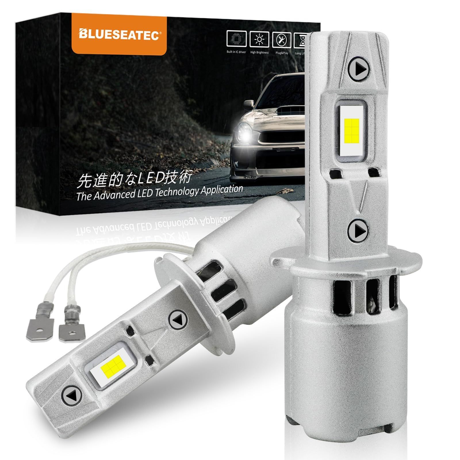 H3 BLUESEATEC【新型】H3 LEDフォグランプ 高輝度 角度調整 ホワイト 車検対応 6500K 無極性 12V車対応 ファン付き 静音  放熱性up 0.1秒瞬間起動 2個入 - メルカリ